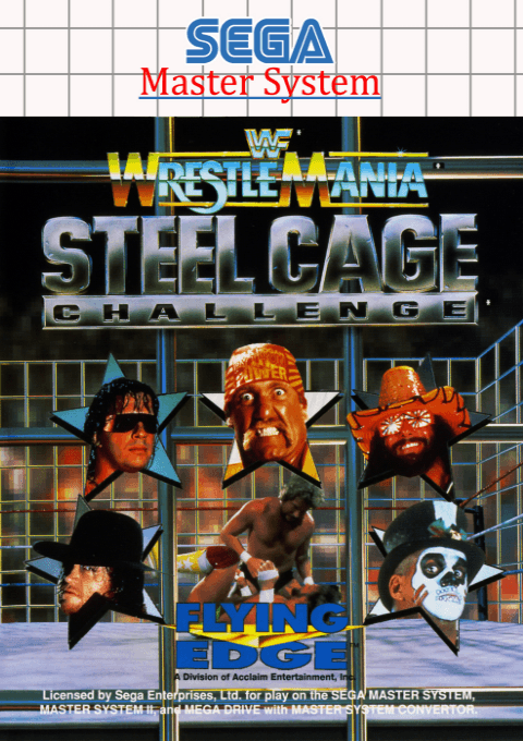 WWF Wrestlemania Steel Cage Challenge box art for Sega Master System